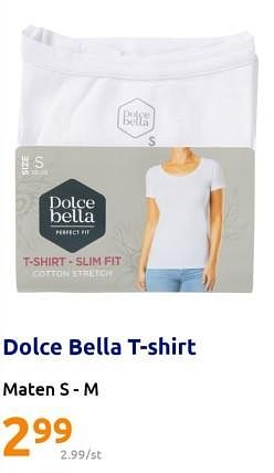Promoties Dolce bella t-shirt - Dolce Bella - Geldig van 17/05/2023 tot 23/05/2023 bij Action
