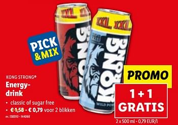 Promoties Energydrink - Kong Strong - Geldig van 24/05/2023 tot 30/05/2023 bij Lidl