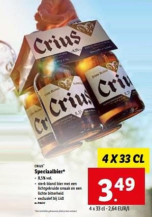 Promoties Speciaalbier - Crius - Geldig van 24/05/2023 tot 30/05/2023 bij Lidl