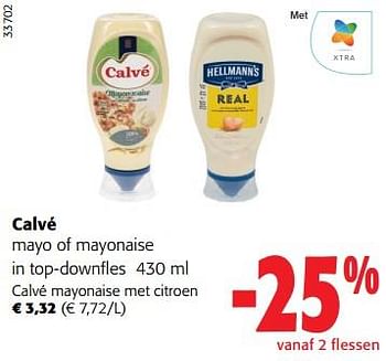 Promoties Calvé mayonaise met citroen - Calve - Geldig van 17/05/2023 tot 30/05/2023 bij Colruyt
