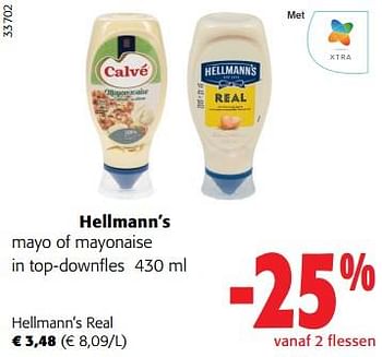 Promoties Hellmann’s real - Hellmann's - Geldig van 17/05/2023 tot 30/05/2023 bij Colruyt