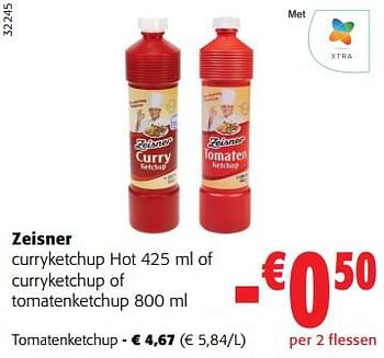 Promoties Zeisner tomatenketchup - Zeisner - Geldig van 17/05/2023 tot 30/05/2023 bij Colruyt