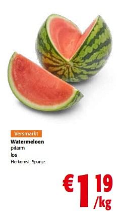 Promoties Watermeloen pitarm - Huismerk - Colruyt - Geldig van 17/05/2023 tot 30/05/2023 bij Colruyt