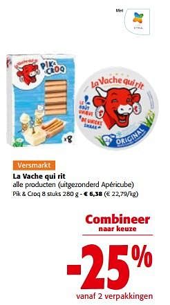 Promoties La vache qui rit pik + croq - La Vache Qui Rit - Geldig van 17/05/2023 tot 30/05/2023 bij Colruyt