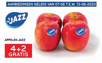 Promoties Appelen jazz 4+2 gratis - Huismerk - Alvo - Geldig van 07/06/2023 tot 13/06/2023 bij Alvo