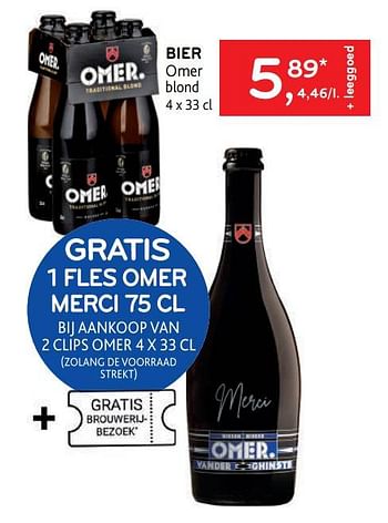 Promoties Bier omer - Omer - Geldig van 31/05/2023 tot 13/06/2023 bij Alvo