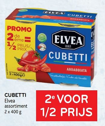 Promoties Cubetti elvea 2e voor 1-2 prijs - Elvea - Geldig van 31/05/2023 tot 13/06/2023 bij Alvo