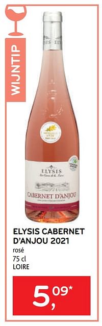 Elysis cabernet d’anjou 2021 rosé-Rosé wijnen
