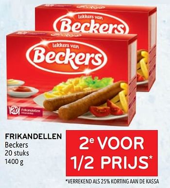 Promoties Frikandellen beckers 2e voor 1-2 prijs - Beckers - Geldig van 31/05/2023 tot 13/06/2023 bij Alvo