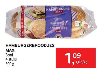 Promoties Hamburgerbroodjes maxi boni - Boni - Geldig van 31/05/2023 tot 13/06/2023 bij Alvo