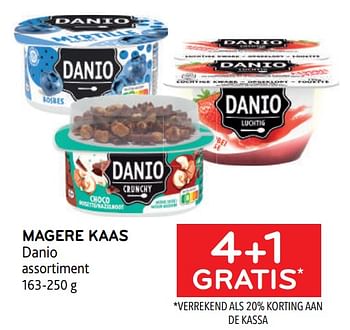 Promoties Magere kaas danio 4+1 gratis - Danone - Geldig van 31/05/2023 tot 13/06/2023 bij Alvo