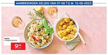 Promoties Pasta met gegrilde groenten - Huismerk - Alvo - Geldig van 07/06/2023 tot 13/06/2023 bij Alvo