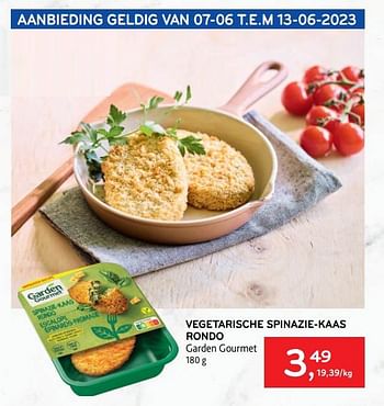 Promoties Vegetarische spinazie-kaas rondo garden gourmet - Garden Gourmet - Geldig van 07/06/2023 tot 13/06/2023 bij Alvo