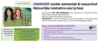 Promoties Haarverf met plantaardige ingrediënten bij aankoop 2 stuks naar keuze 1 gratis travelset - Naturtint - Geldig van 01/06/2023 tot 30/06/2023 bij Mannavita