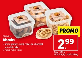 Promotions Biscuits - Crumbel - Valide de 24/05/2023 à 30/05/2023 chez Lidl