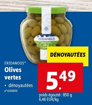 Promoties Olives vertes - Eridanous - Geldig van 24/05/2023 tot 30/05/2023 bij Lidl