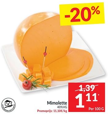 Promotions Mimolette - Produit maison - Intermarche - Valide de 23/05/2023 à 29/05/2023 chez Intermarche