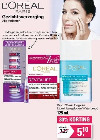Promoties L’oréal oog- en lipreinigingslotion waterproof - L'Oreal Paris - Geldig van 17/05/2023 tot 03/06/2023 bij De Online Drogist