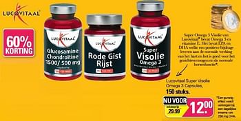 Promoties Lucovitaal super visolie omega 3 capsules - Lucovitaal - Geldig van 17/05/2023 tot 03/06/2023 bij De Online Drogist