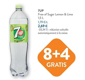 Promotions 7up free of sugar lemon + lime - 7-Up - Valide de 17/05/2023 à 30/05/2023 chez OKay