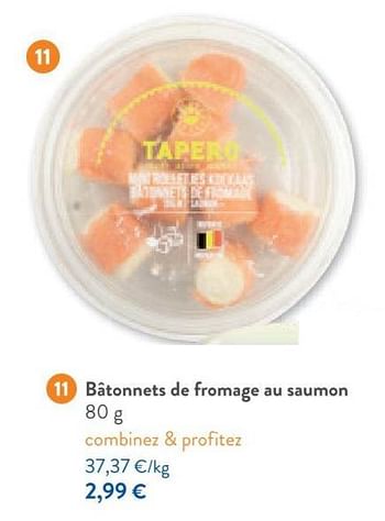 Promotions Bâtonnets de fromage au saumon - Tapero - Valide de 17/05/2023 à 30/05/2023 chez OKay