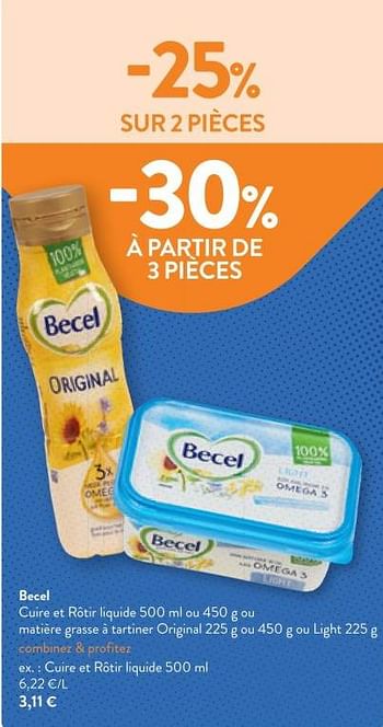 Promotions Becel cuire et rôtir liquide - Becel - Valide de 17/05/2023 à 30/05/2023 chez OKay