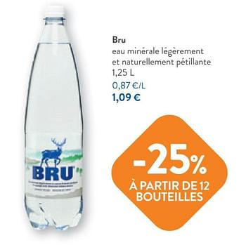 Promotions Bru eau minérale légèrement et naturellement pétillante - Bru - Valide de 17/05/2023 à 30/05/2023 chez OKay
