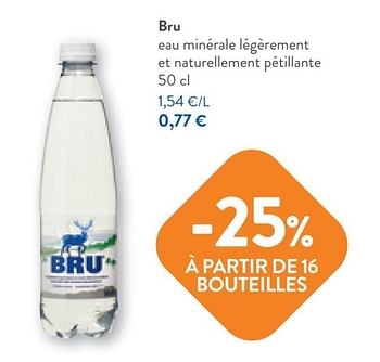 Promotions Bru eau minérale légèrement et naturellement pétillante - Bru - Valide de 17/05/2023 à 30/05/2023 chez OKay