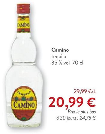 Promotions Camino tequila - Camino - Valide de 17/05/2023 à 30/05/2023 chez OKay