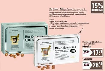 Promoties Pharma nord bio-seleen + zink tabletten - Pharma Nord - Geldig van 17/05/2023 tot 03/06/2023 bij De Online Drogist