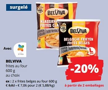 Promotions Belviva frites belges au four - Belviva - Valide de 18/05/2023 à 31/05/2023 chez Spar (Colruytgroup)
