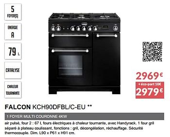 Promotions Centre de cuisson falcon kch90dfbl-c-eu - Falcon - Valide de 31/03/2023 à 30/09/2023 chez Copra