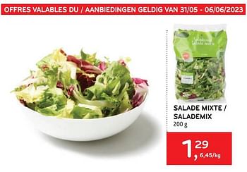 Promoties Salade mixte - Huismerk - Alvo - Geldig van 31/05/2023 tot 06/06/2023 bij Alvo