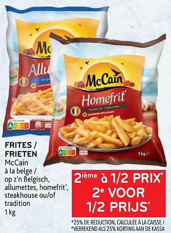Promoties Frites mccain 2ième à 1-2 prix - Mc Cain - Geldig van 31/05/2023 tot 13/06/2023 bij Alvo