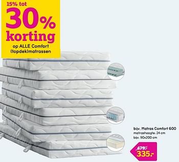 Promoties Matras comfort 600 - Huismerk - Leen Bakker - Geldig van 22/05/2023 tot 30/06/2023 bij Leen Bakker