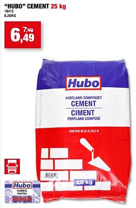 Promoties Hubo cement - Huismerk - Hubo  - Geldig van 24/05/2023 tot 04/06/2023 bij Hubo