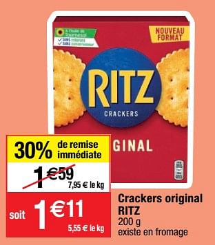 Promotions Crackers original ritz - Ritz - Valide de 23/05/2023 à 28/05/2023 chez Migros