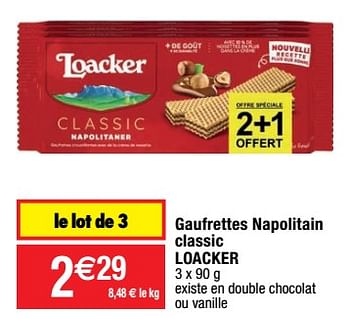 Promotions Gaufrettes napolitain classic loacker - Loacker - Valide de 23/05/2023 à 28/05/2023 chez Migros