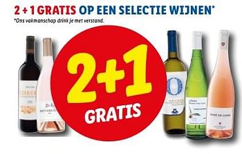 Promoties 2 + 1 gratis op een selectie wijnen - Rode wijnen - Geldig van 31/05/2023 tot 06/06/2023 bij Lidl