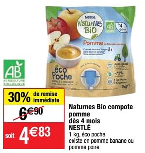 Promotions Naturnes bio compote pomme dès 4 mois nestlé - Nestlé - Valide de 23/05/2023 à 28/05/2023 chez Migros