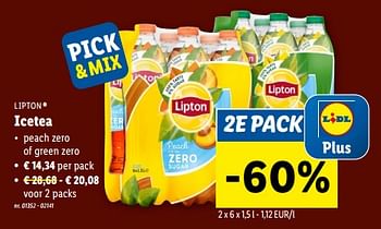 Promoties Icetea - Lipton - Geldig van 31/05/2023 tot 06/06/2023 bij Lidl