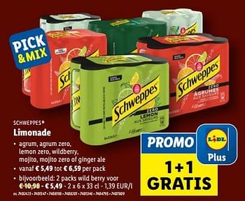 Promoties Limonade - Schweppes - Geldig van 31/05/2023 tot 06/06/2023 bij Lidl