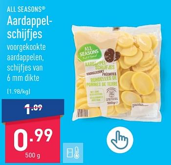 Promoties Aardappel- schijfjes - All Seasons - Geldig van 29/05/2023 tot 09/06/2023 bij Aldi