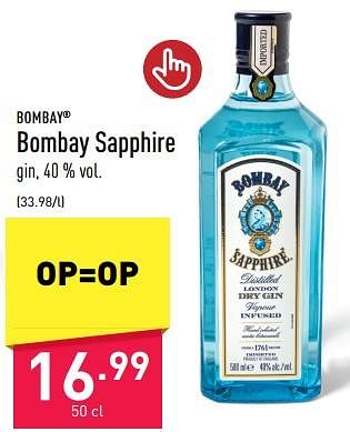 Promoties Bombay sapphire - Bombay - Geldig van 02/06/2023 tot 09/06/2023 bij Aldi