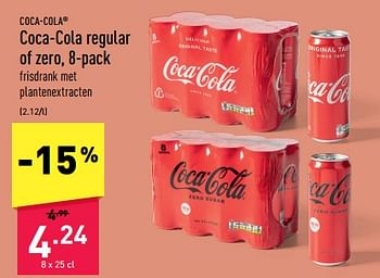 Promoties Coca-cola regular of zero - Coca Cola - Geldig van 29/05/2023 tot 09/06/2023 bij Aldi