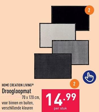 Promoties Droogloopmat 70 x 120 cm - Home Creation Living - Geldig van 03/06/2023 tot 09/06/2023 bij Aldi