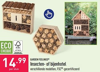 Promoties Insecten- of bijenhotel - Garden Feelings - Geldig van 03/06/2023 tot 09/06/2023 bij Aldi