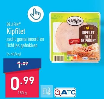 Promoties Kipfilet - Delifin - Geldig van 29/05/2023 tot 09/06/2023 bij Aldi