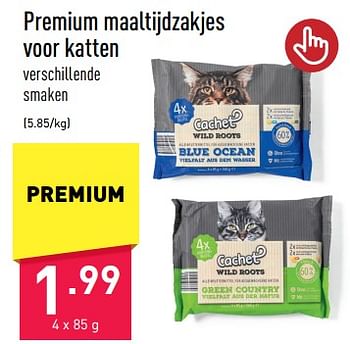 Promoties Premium maaltijdzakjes voor katten - Huismerk - Aldi - Geldig van 02/06/2023 tot 09/06/2023 bij Aldi
