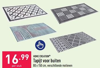 Promoties Tapijt voor buiten - HOME CREATION - Geldig van 03/06/2023 tot 09/06/2023 bij Aldi